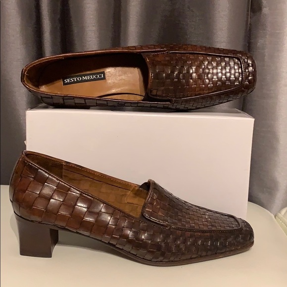 Sesto Meucci leather loafers pumps shoes.Size 8,5. - Picture 1 of 8